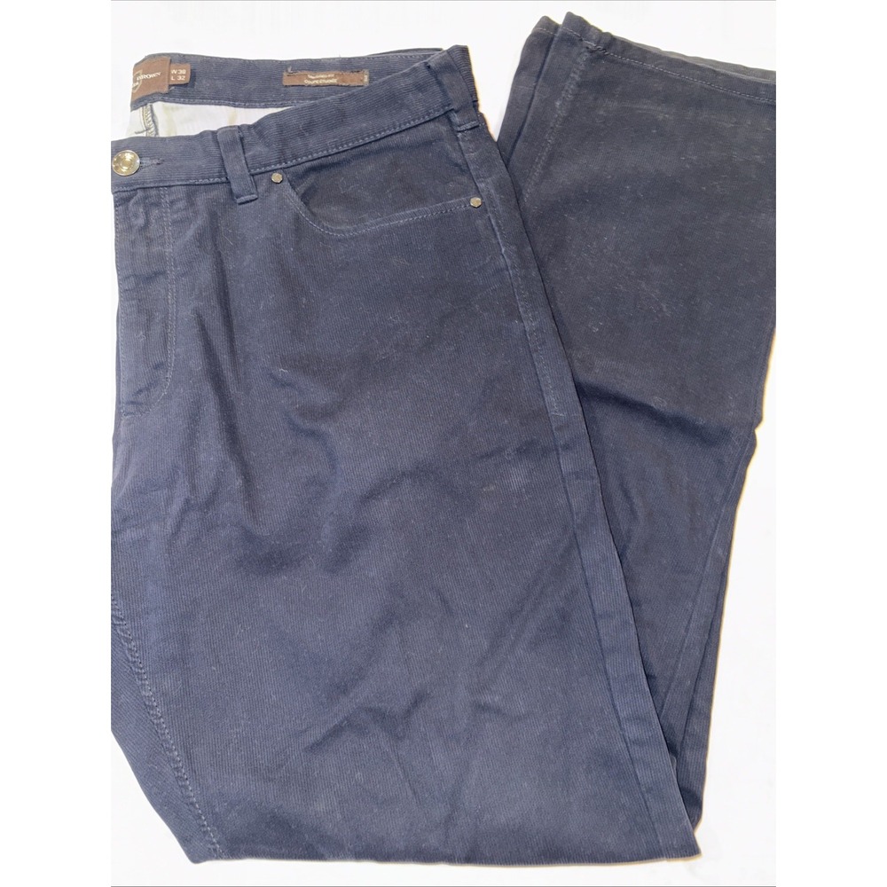 Black Brown 1826 Mens 38x32 Tailored Fit Straight Blue‎ Jeans 5 Pocket Pants
